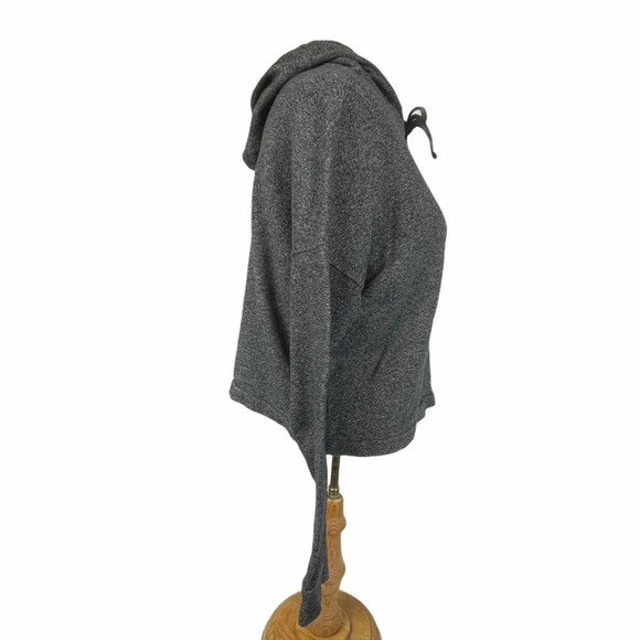 Madewell NWOT Heathered Charcoal Gray Knit Tone Hoodie Sweatshirt Size XS - Picture 8 of 11